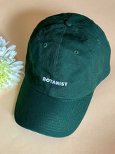 Load image into Gallery viewer, Green Baseball Cap Botanist Upclose
