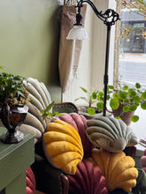 Load image into Gallery viewer, Shell pillows in velvet and linen
