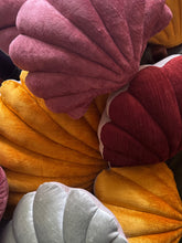 Load image into Gallery viewer, Shell pillows in velvet and linen
