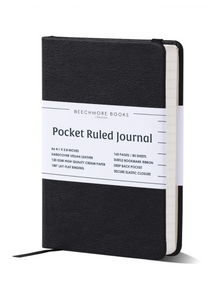 A6 Pocket Ruled Notebook - Charcoal Black
