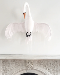 Wall mounted swan