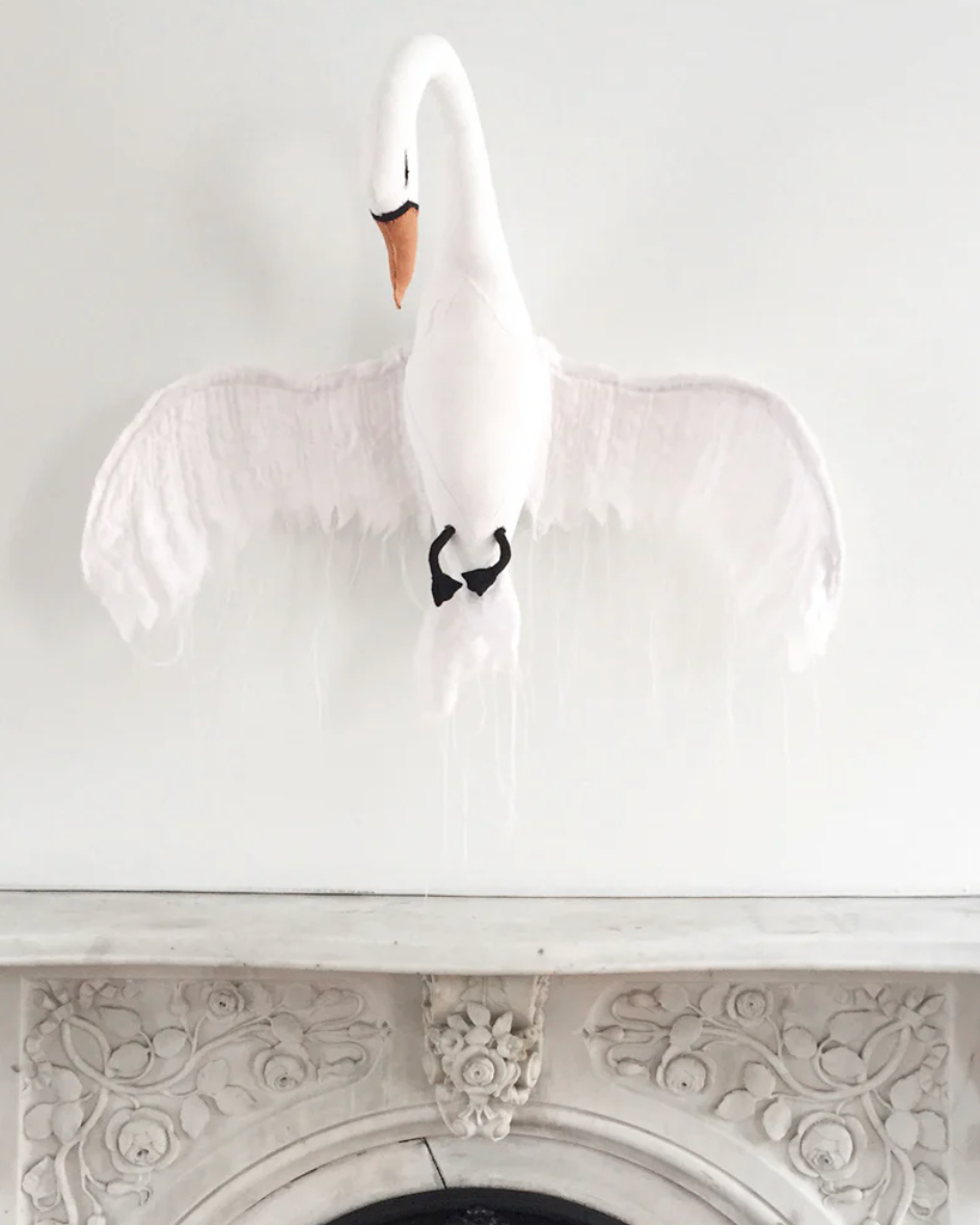 Wall mounted swan