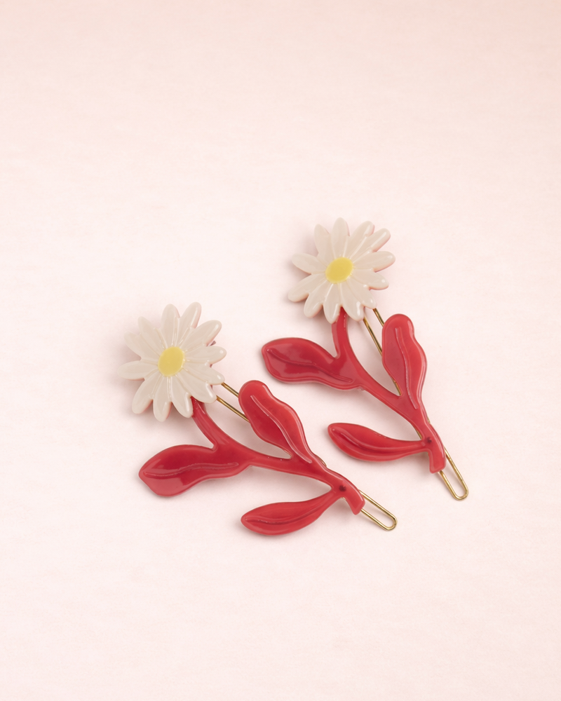Marguerite Daisy Barrette Set