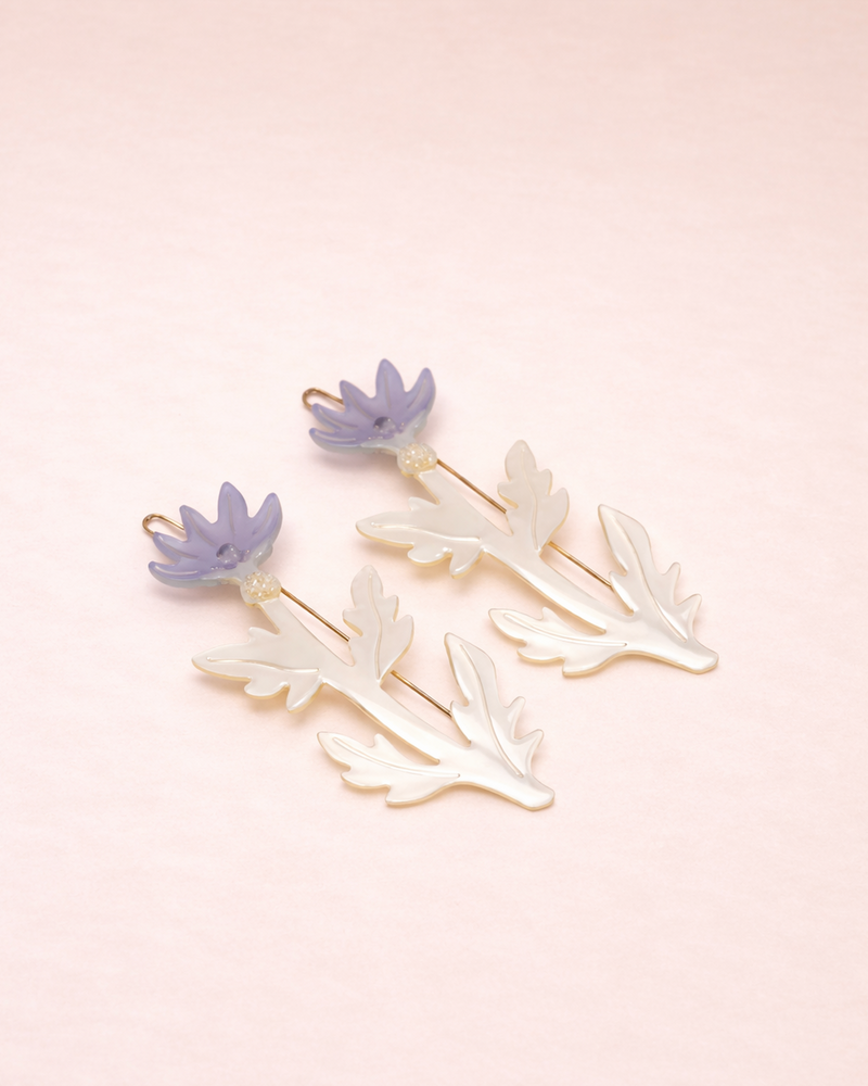 Thistle Daisy Barrette Set