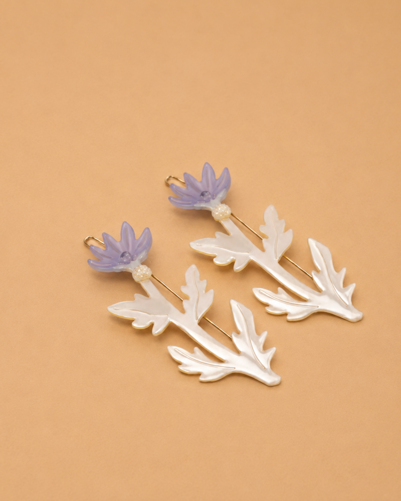 Thistle Daisy Barrette Set
