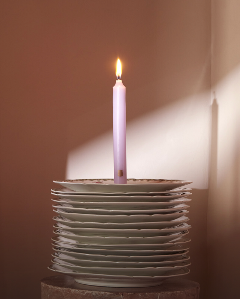 Lilac Madeleines Tapered Candles