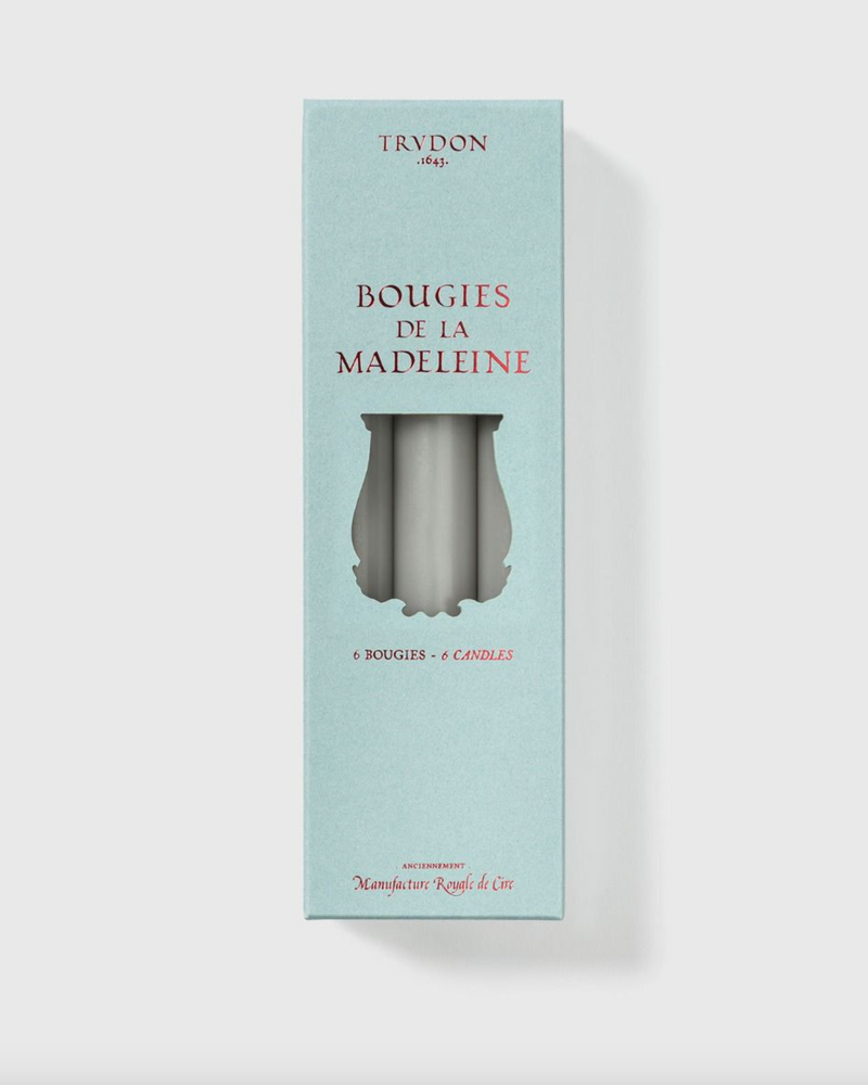 Grey Madeleines Tapered Candles