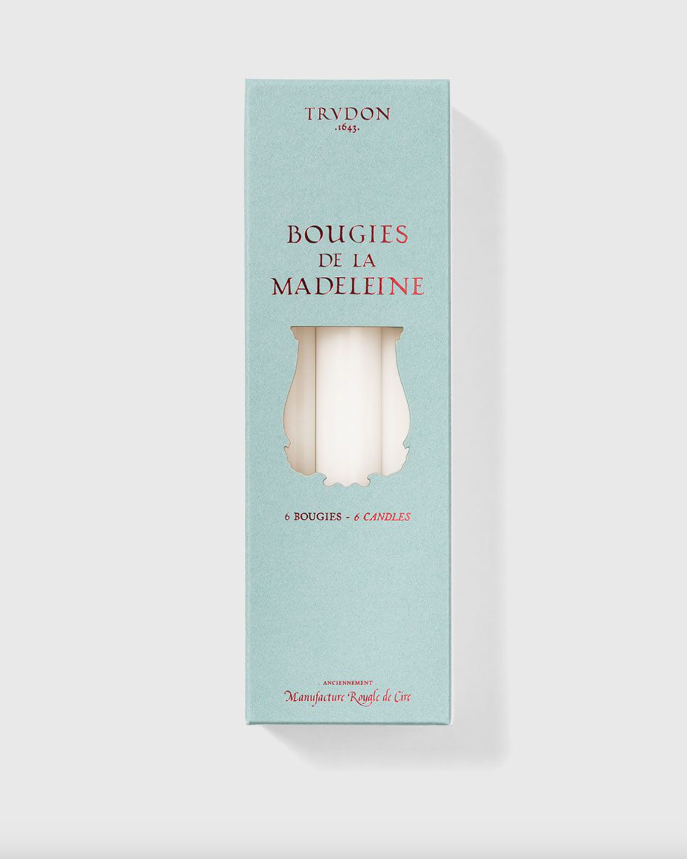 White Madeleines Tapered Candles