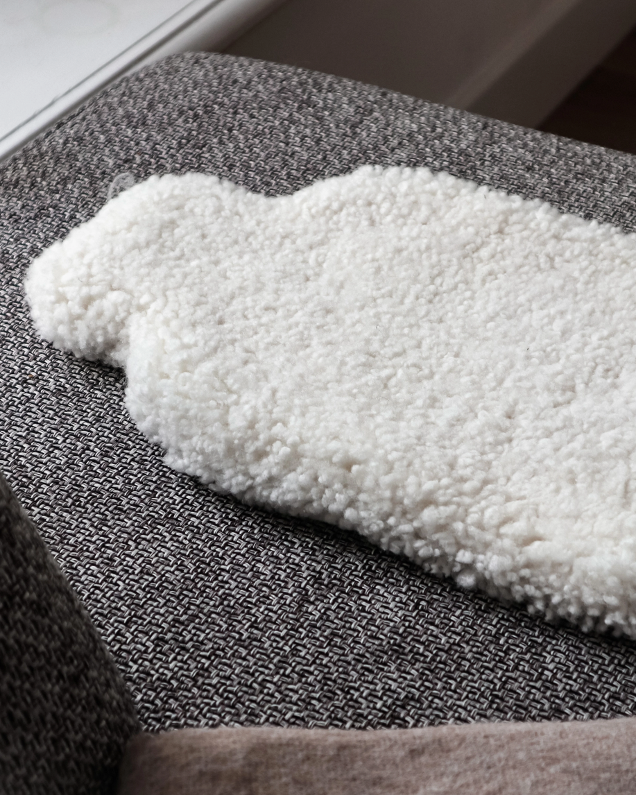 Cozy Sheepskin Hot Water Bottle Cover - Natural