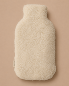 Cozy Sheepskin Hot Water Bottle Cover - Natural