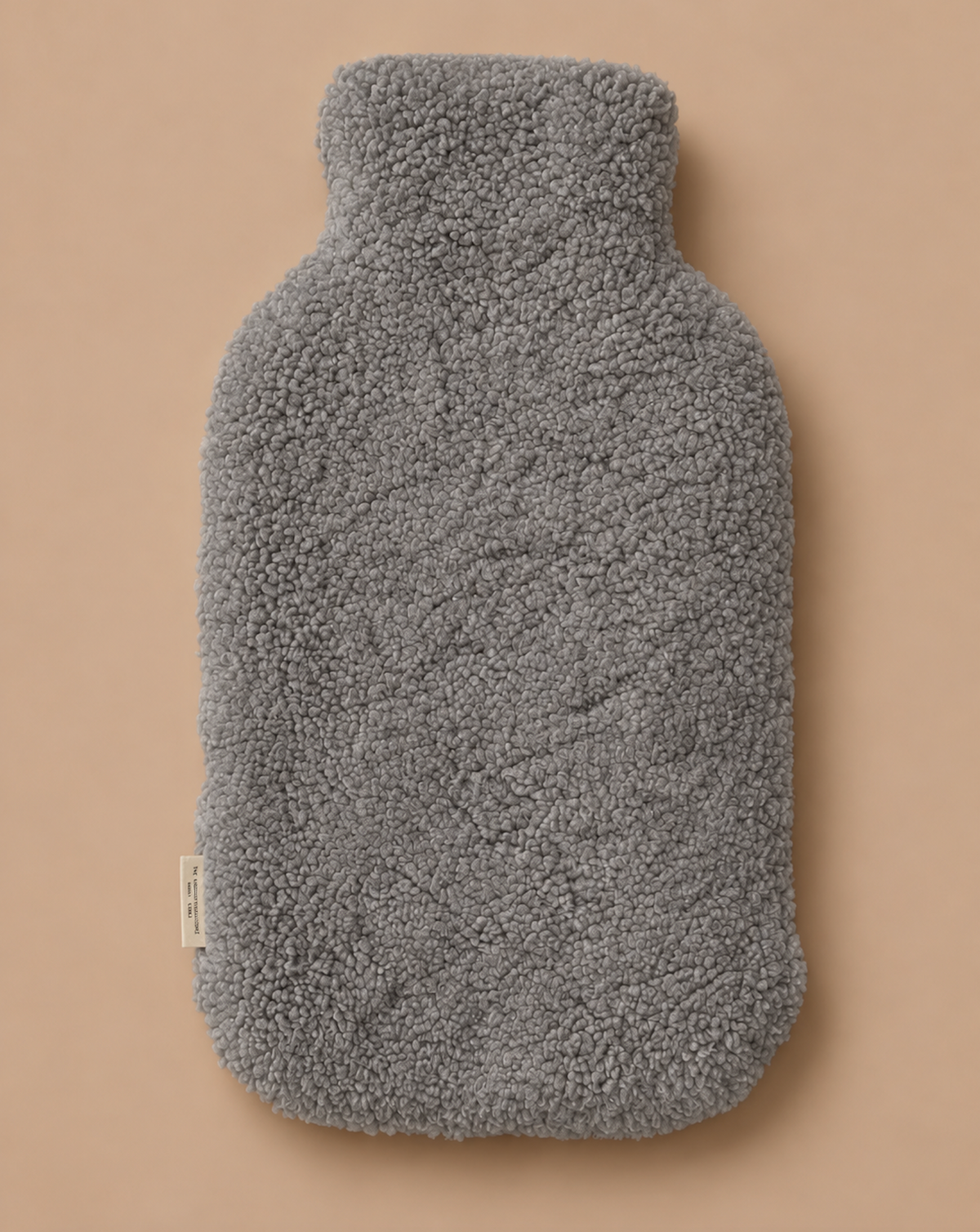 Cozy Sheepskin Hot Water Bottle Cover - Grey
