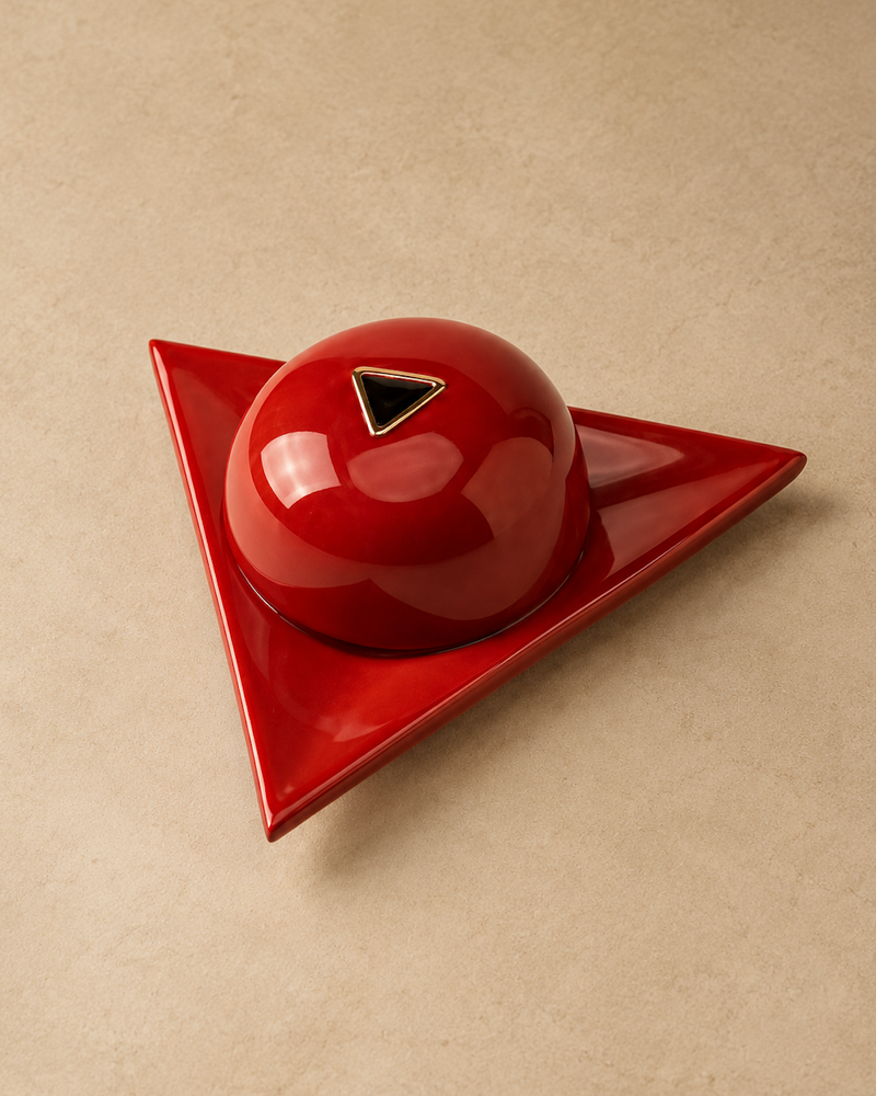 Red Ceramic Incense Burner