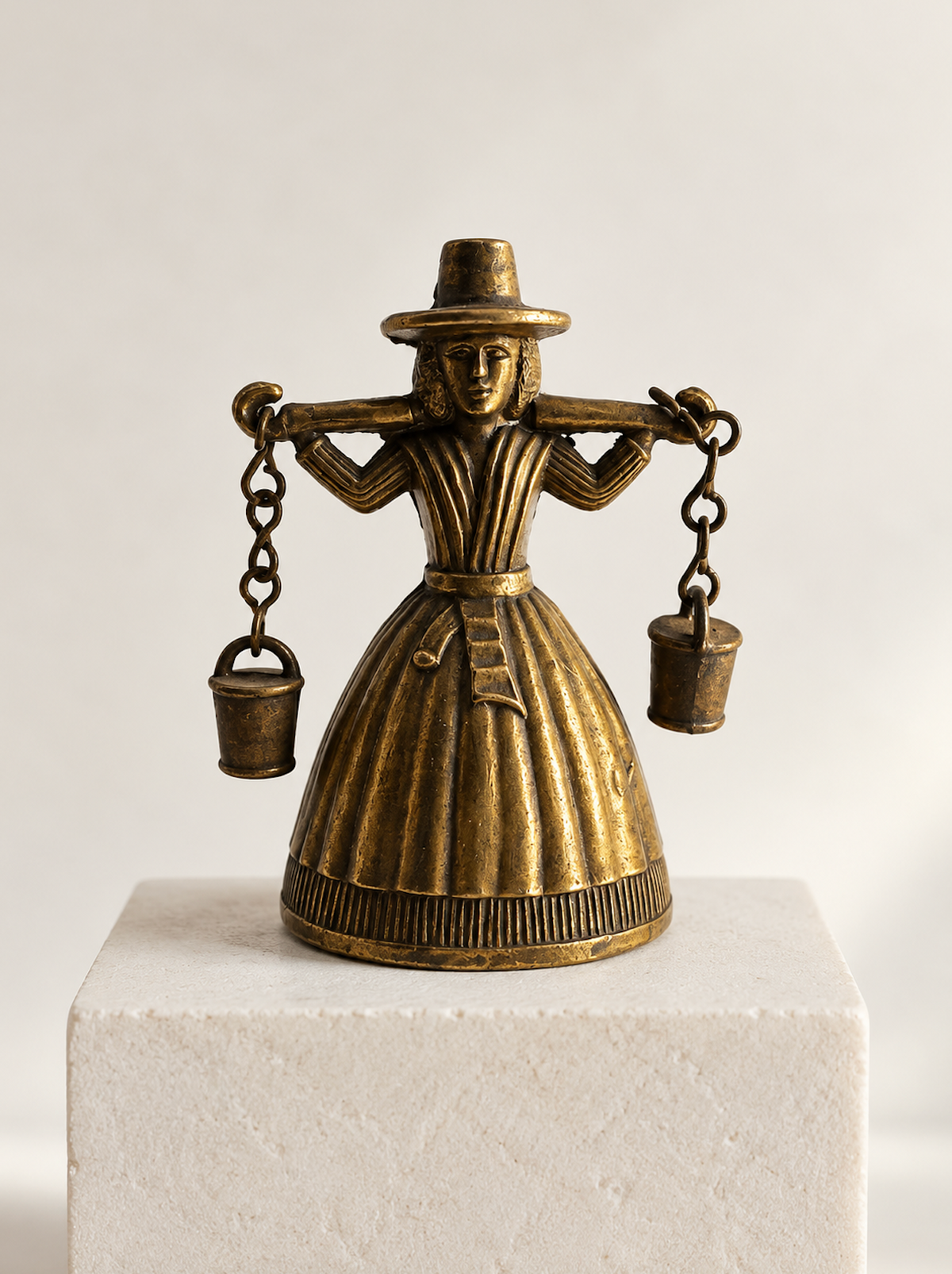 Victorian tea bell lady with pails
