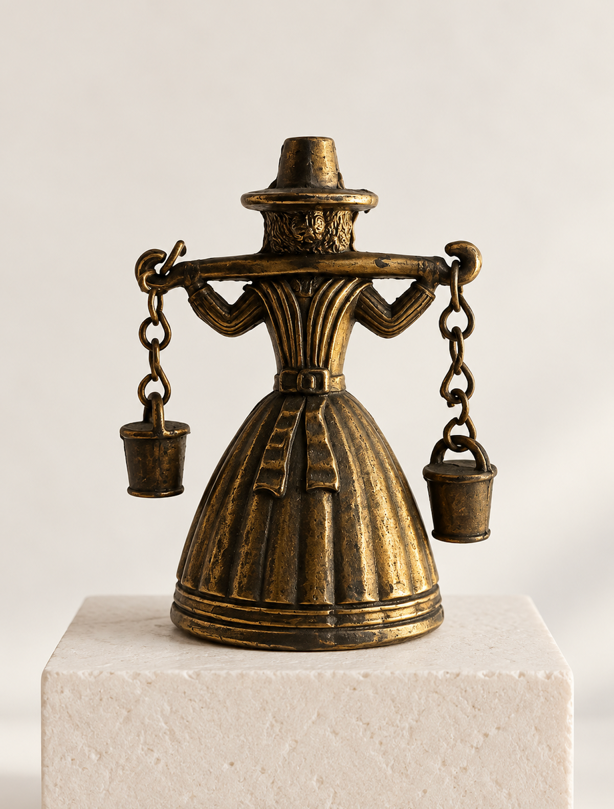 Victorian tea bell lady with pails