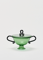 Preserves Jar, Green& Black Glass