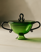 Preserves Jar, Green& Black Glass