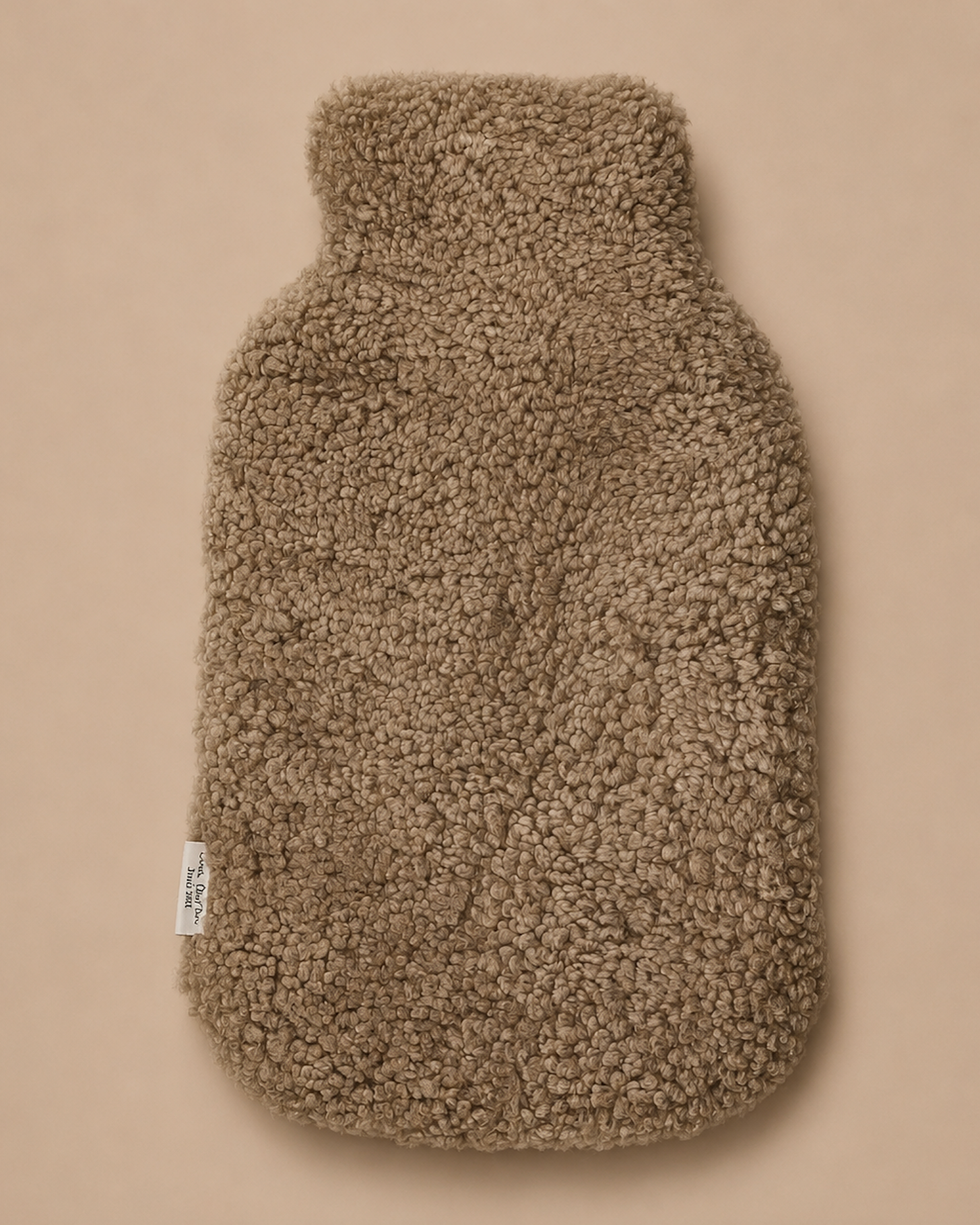 Cozy Sheepskin Hot Water Bottle Cover - Tan